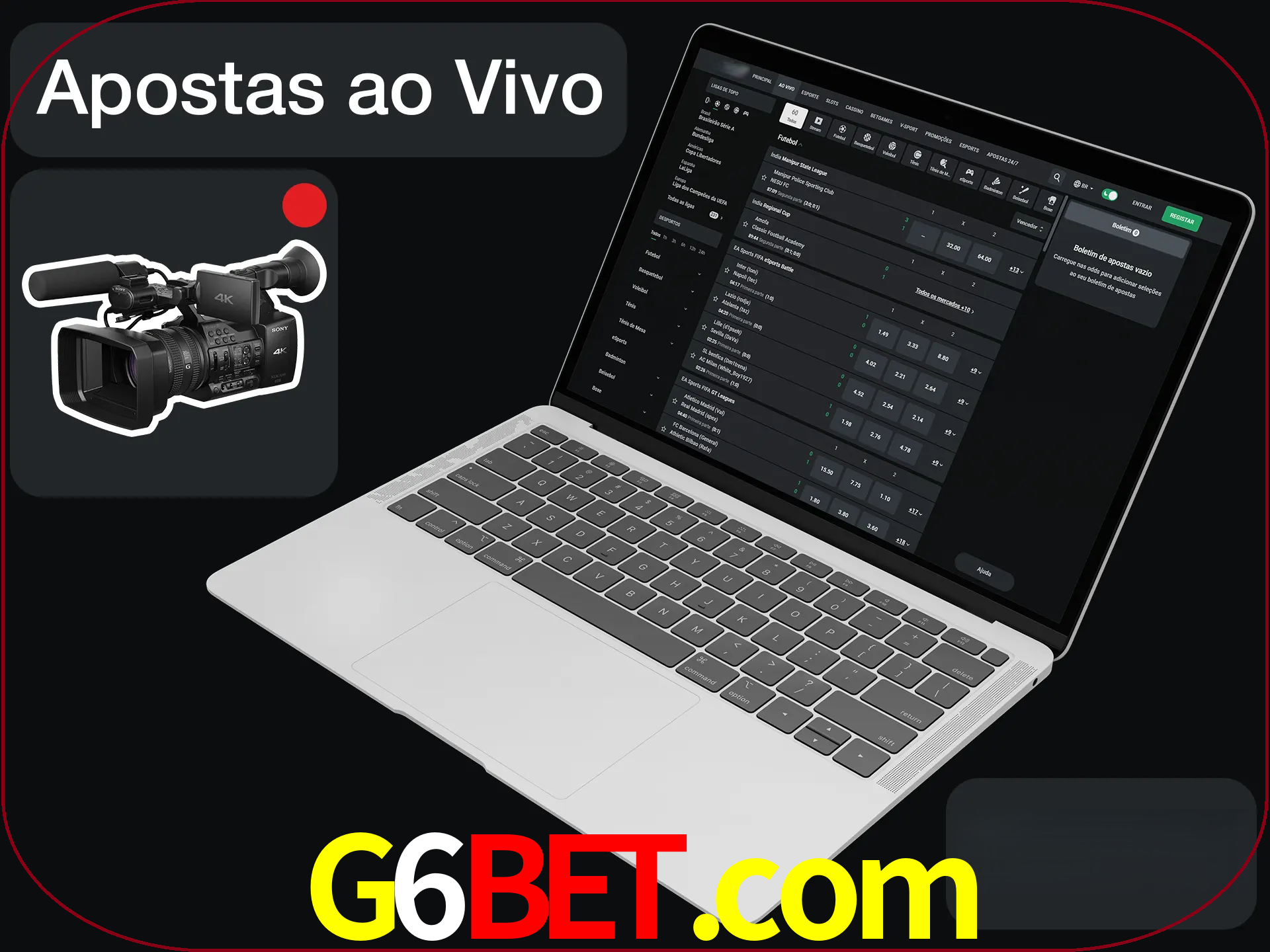 Aposte em formato ao vivo em nosso site.